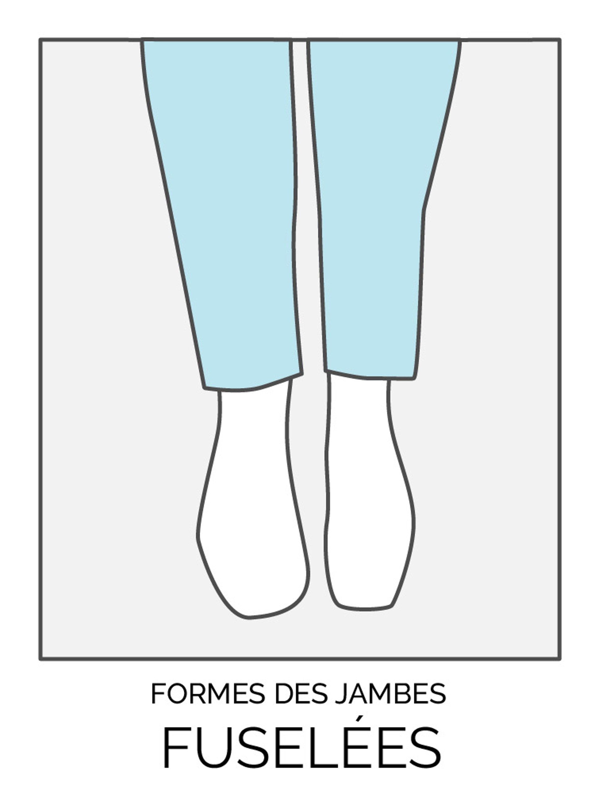 Formes des jambes: droites